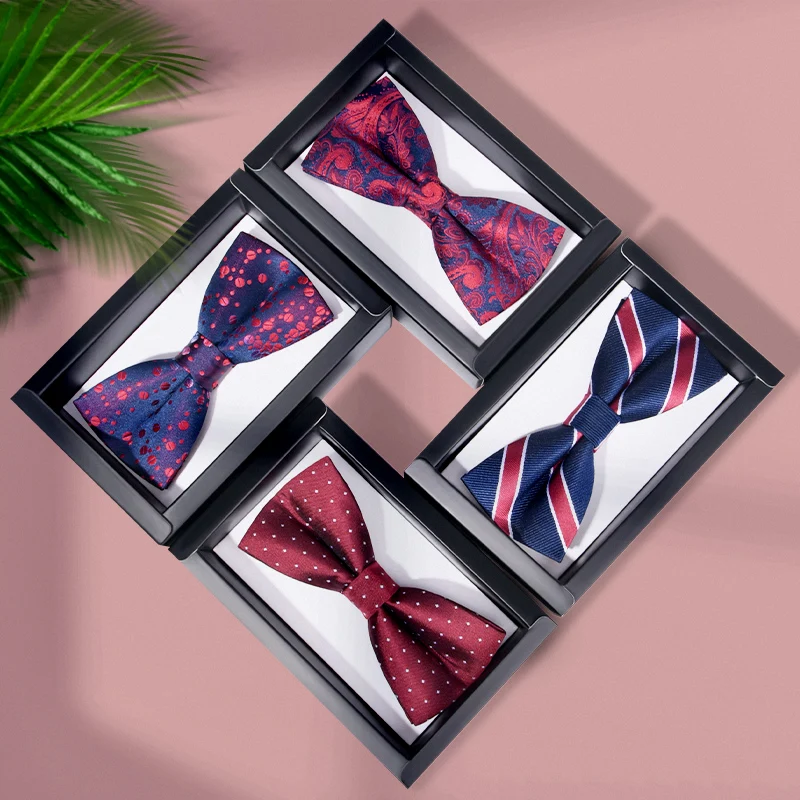 
Bowtie Wholesale No MOQ In Stock Luxury Bow Tie Package Gift Box Custom Bow Ties 