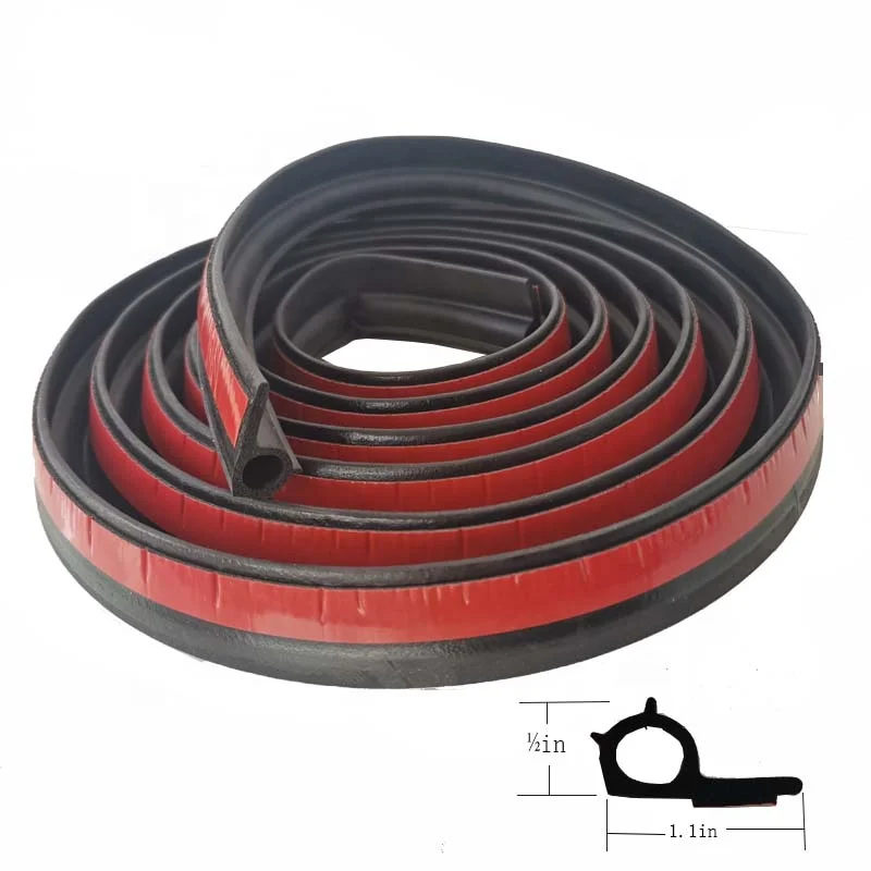 2022P type car shockproof strip EPDM rubber sealing strip pickup truck rear door anti-collision sealing strip