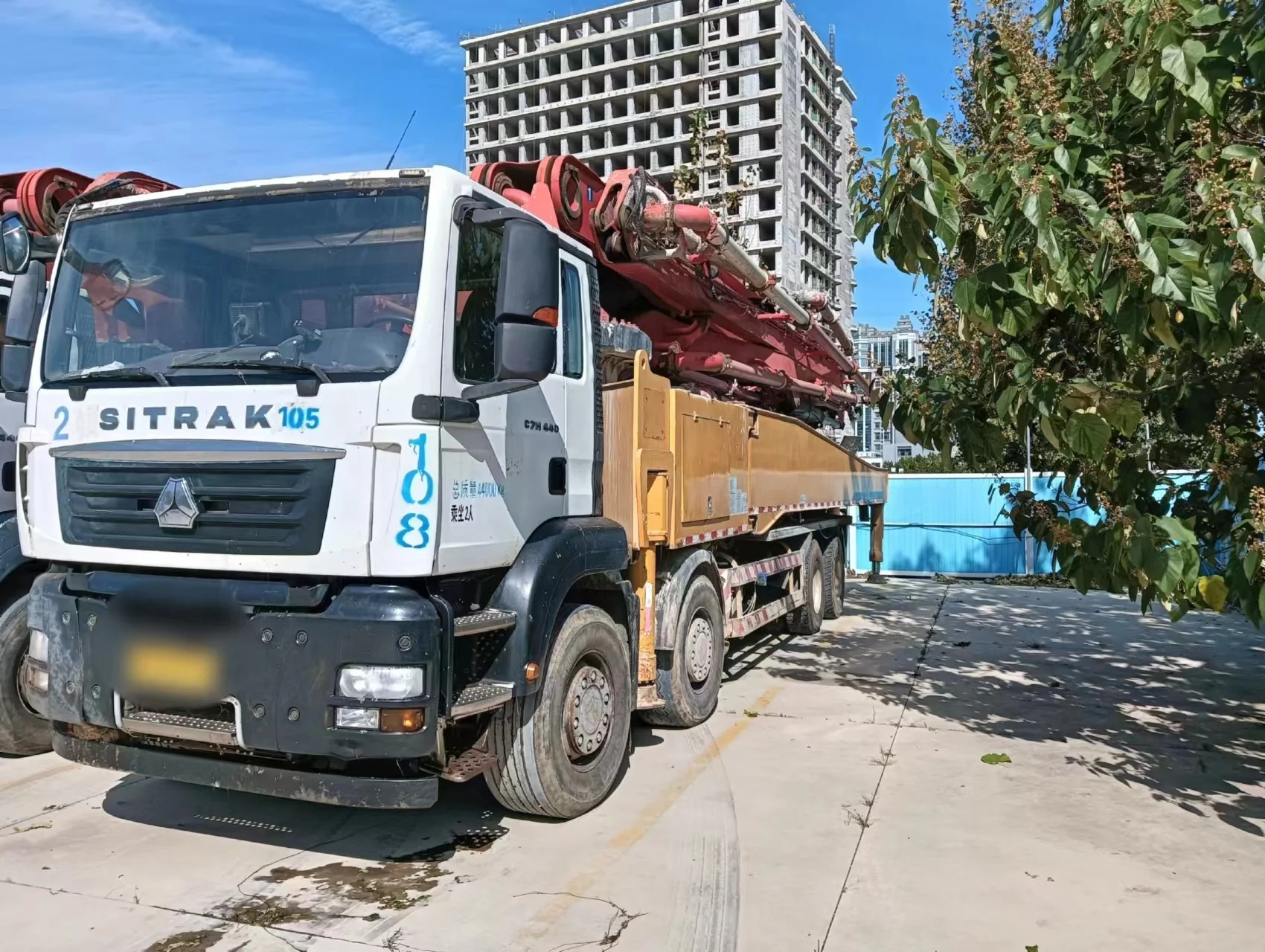 2018year SANY  used concrete pumps Ready to Ship  59M Four-axles Truck mounted Concrete Pump Concrete Machinery 59m