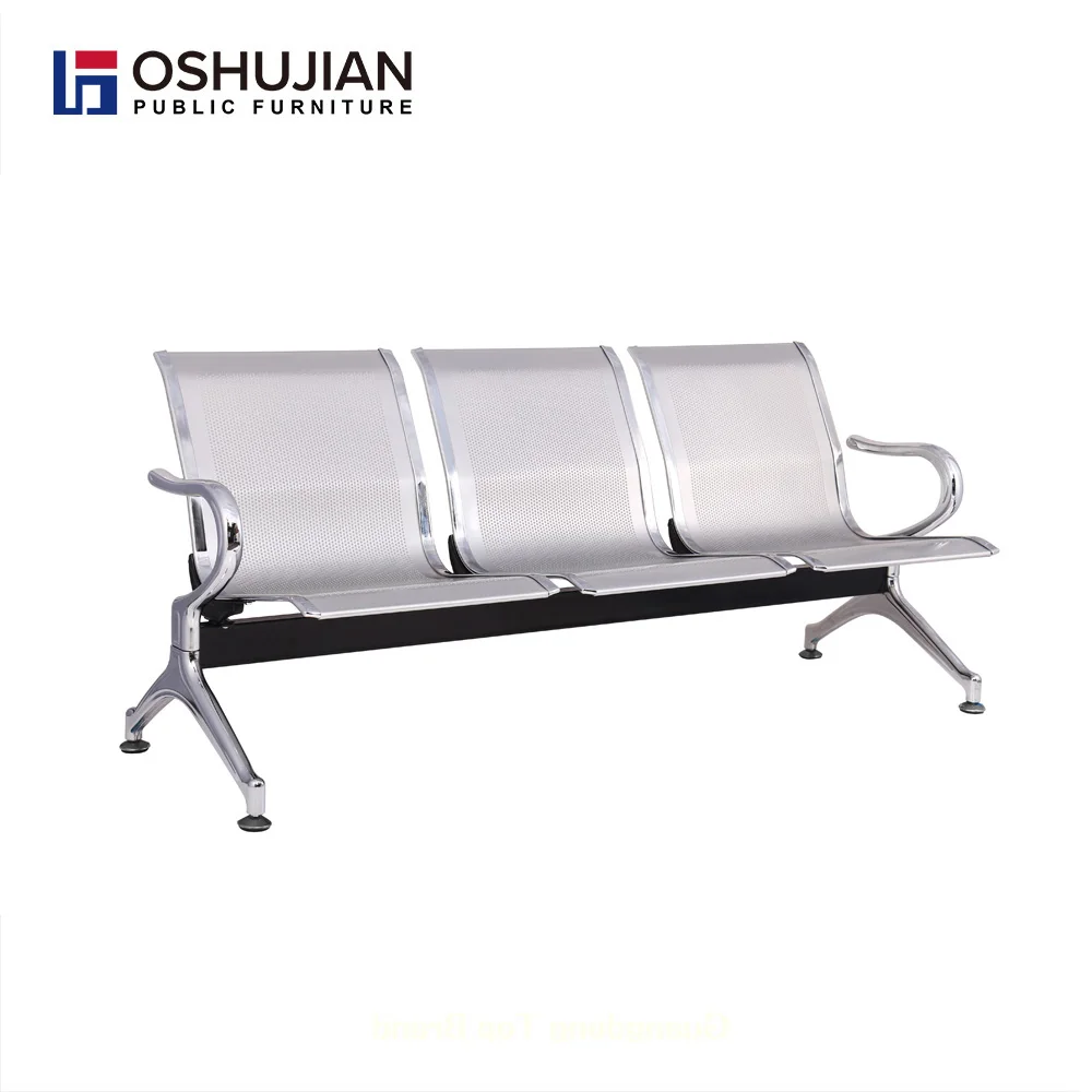 Foshan OSHUJIAN manufacturer 3 4 5 seater airport hospital waiting bench gang clinic link beam seating waiting room chairs