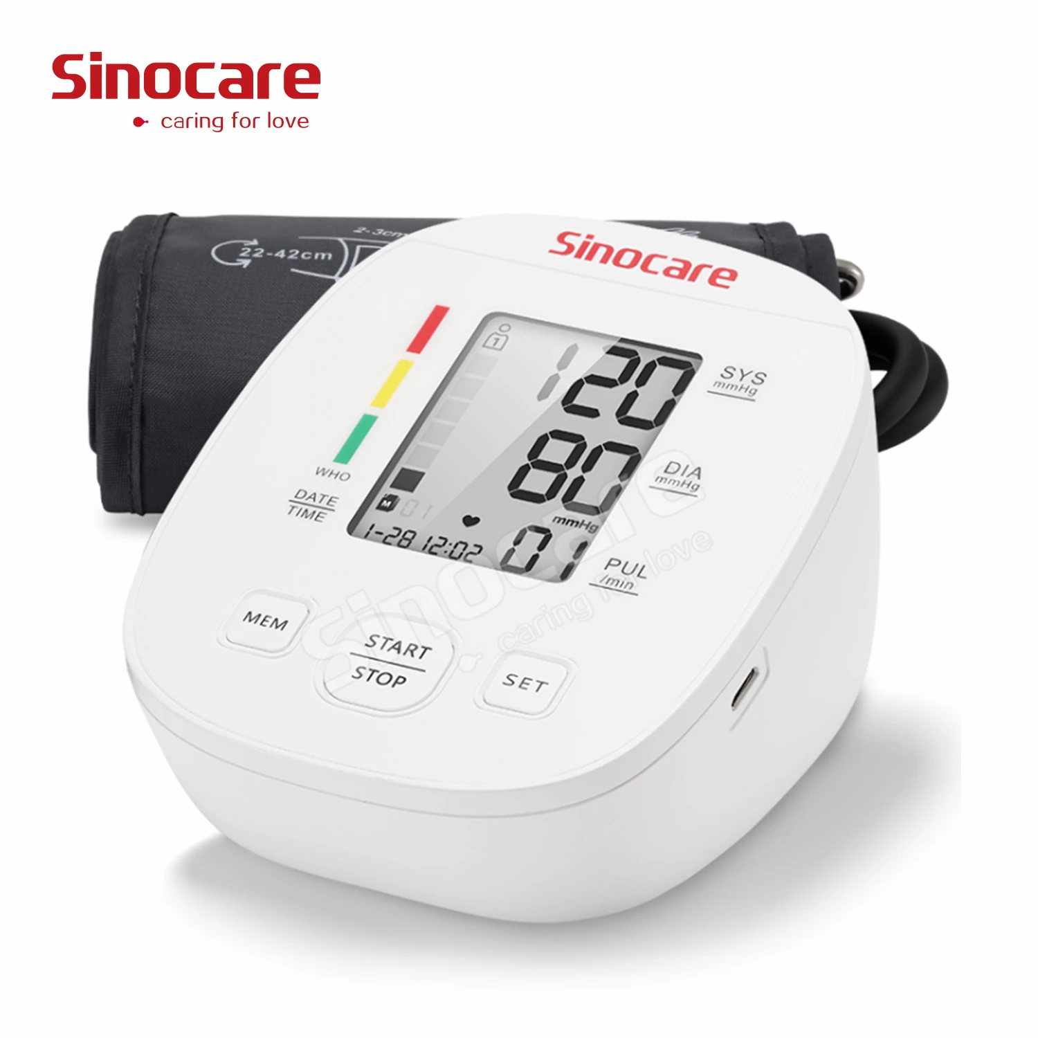 Sinocare Ce Approved Medidor Pressao Digital Arterial Manual Sphygmomanometer Digital Automatic Blood Pressure Monitor