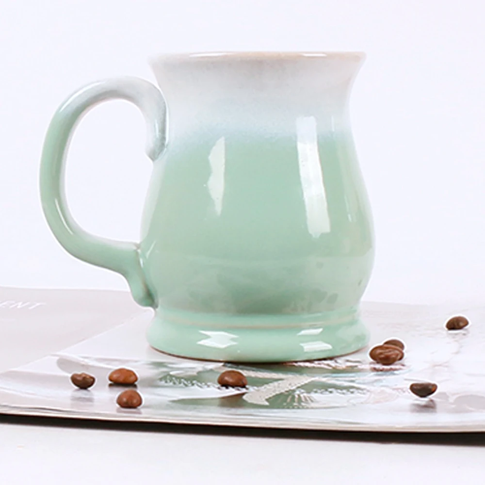 High Quality Custom Wholesale Big Coffee Large Ceramic Huge Beer Mug Fat Milk Coffee Long Mug For Office Home Bar restaurant use