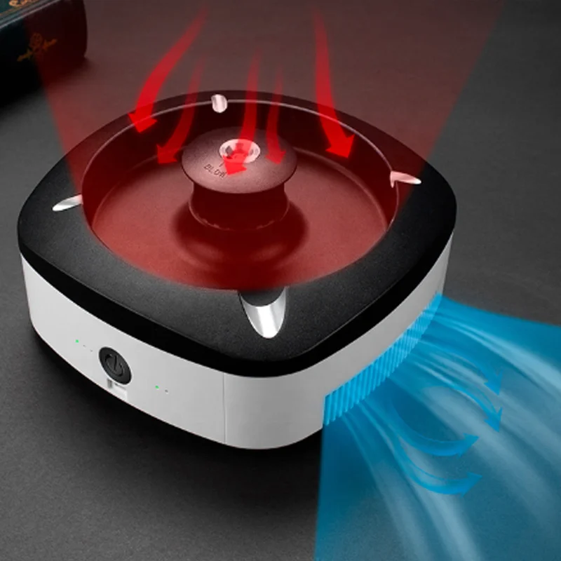 USB Rechargeable Cigarette Smoke Remove Negative Ion Air Purifier Smokeless Ashtray