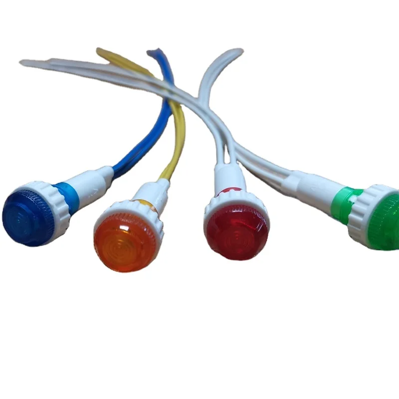 K01, красная, зеленая, оранжевая, синяя, круглая головка, оборудование в пластиковой оболочке, Световой индикатор