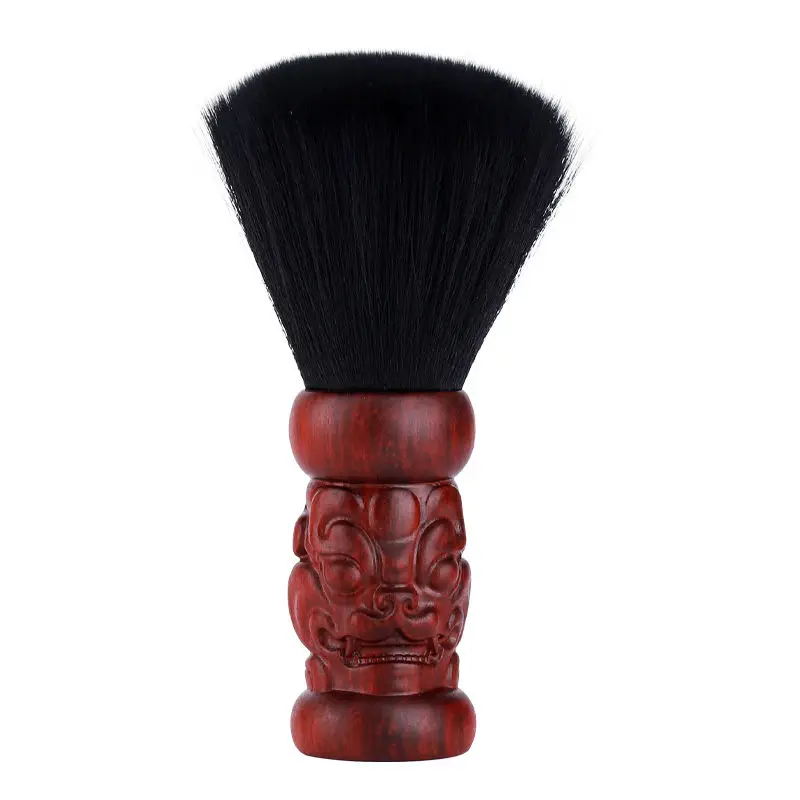 HMS01 Private Label Solid Red Wood Handle Soft Pure Badger Wholesale Shaving Brushes Set For Barber Men Traditional Hair Cutting