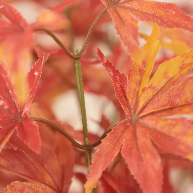 2024 Longstar Wholesale 30/35/44 inch Artificial Plant Orange Maple Tree Maple Leaf Acer Palmatum Livingroom Decor