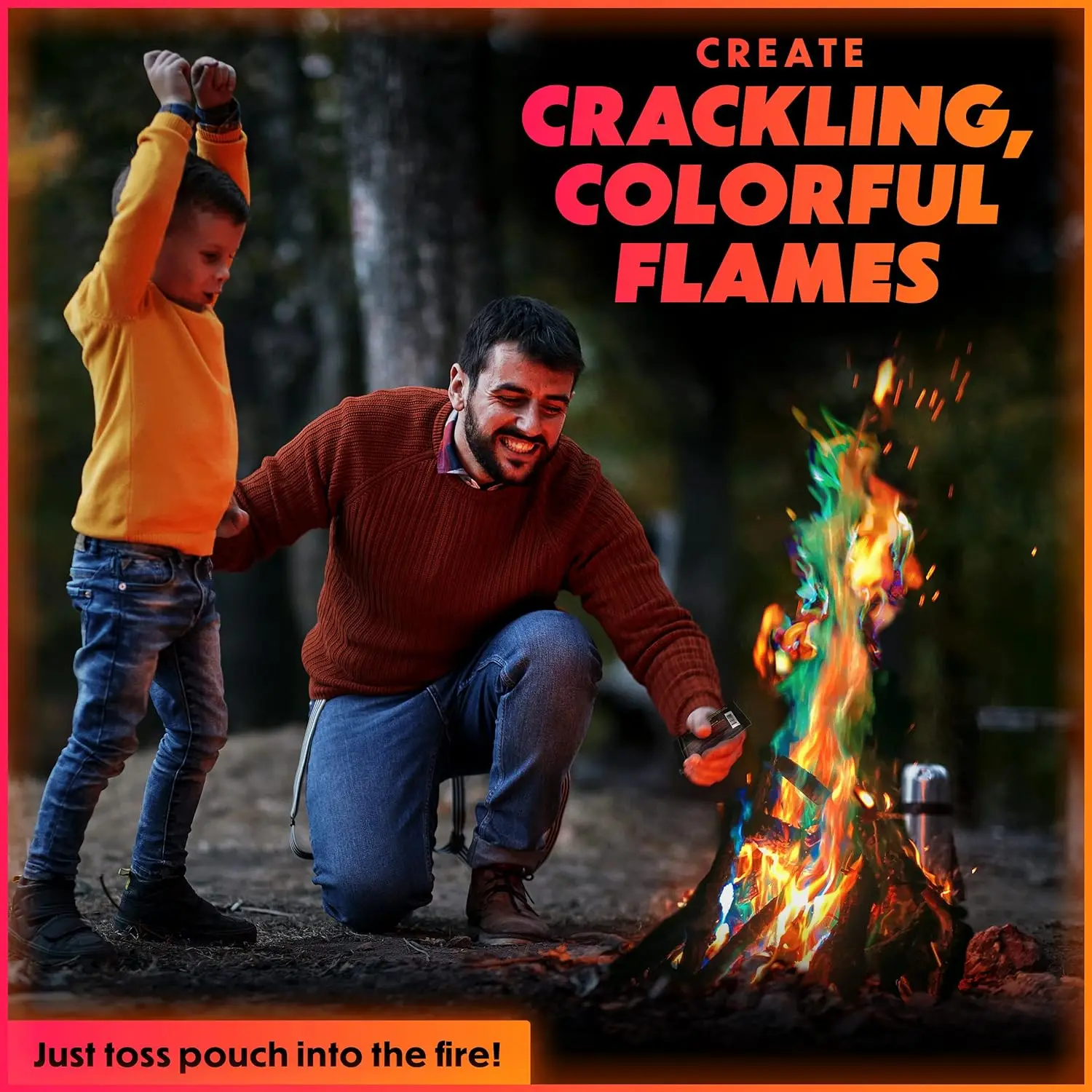 Outdoor Magical Fire Color Changing Packets for Campfires  Fire Pit Outdoor Fireplaces Camping Essentials for Kids Adults