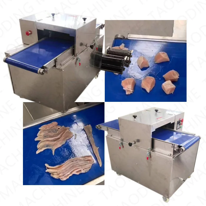 Houston Automatic fresh meat slicer chicken breast cutter pork meat strip cutting machine commercial beef meat slicing machine