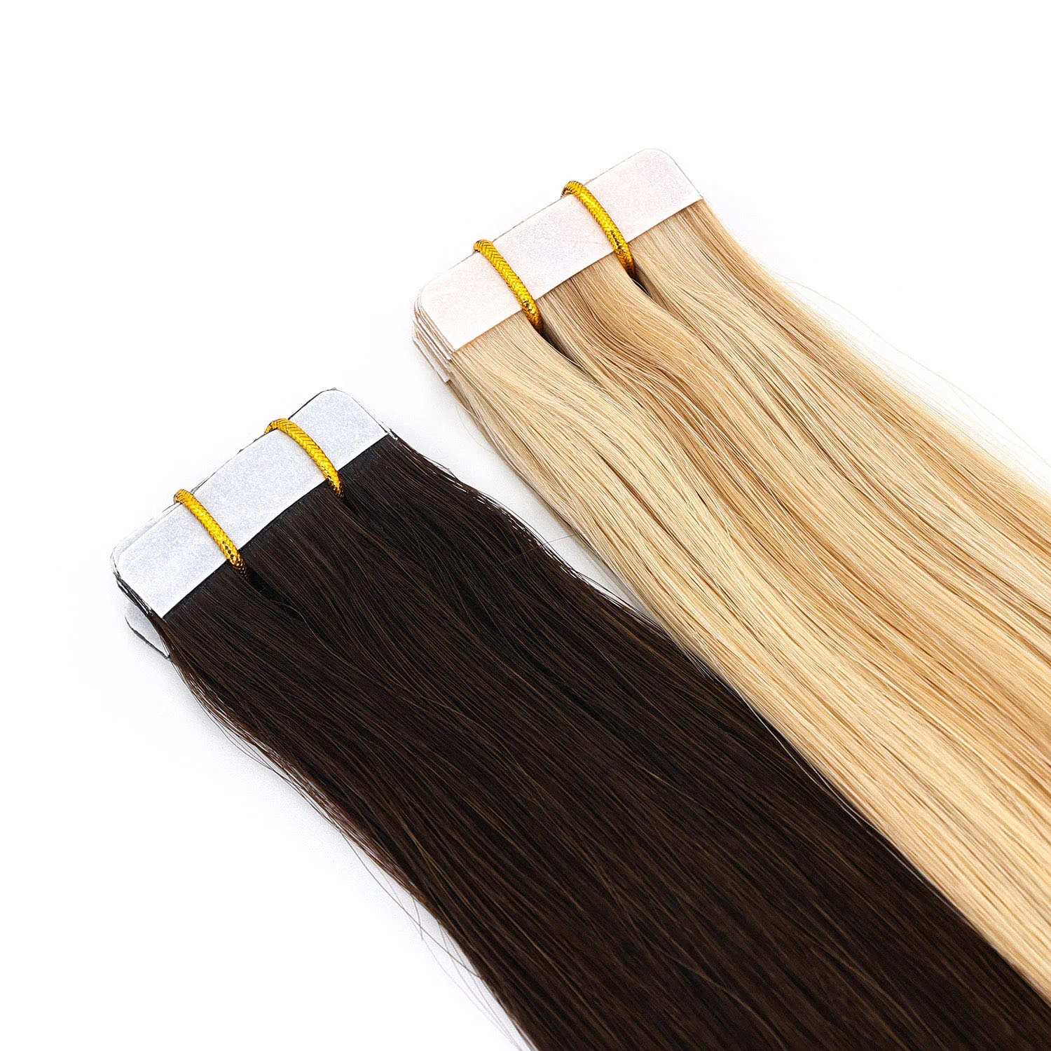 Wholesale Factory Double Drawn Full Cuticle Aligned Raw Virgin Russian Mix Color Natural Tape in Extensions Human Hair