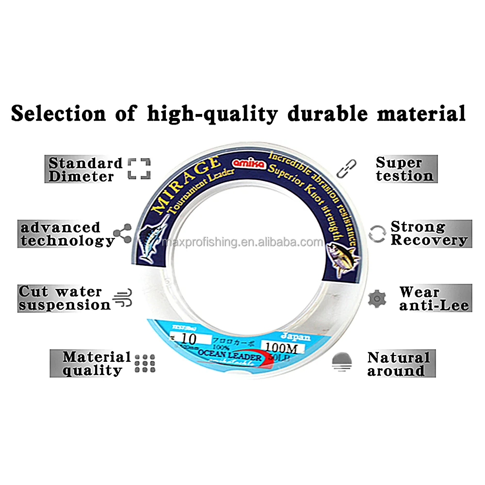 100% Japanese Ocean Leader Japan Fluorocarbon Fishing line