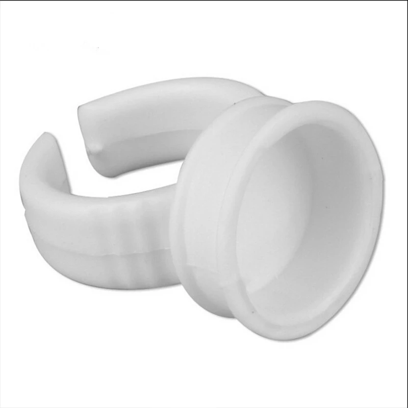 Lovbeauty Disposable Holder Rings  Finger Ink ring Pigments Holder Rings Cups For Permanent Makeup