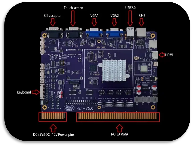 Factory price touchscreen game equipment ultimate choice jack pot 4 in 1 multi game board for skills gaming machine