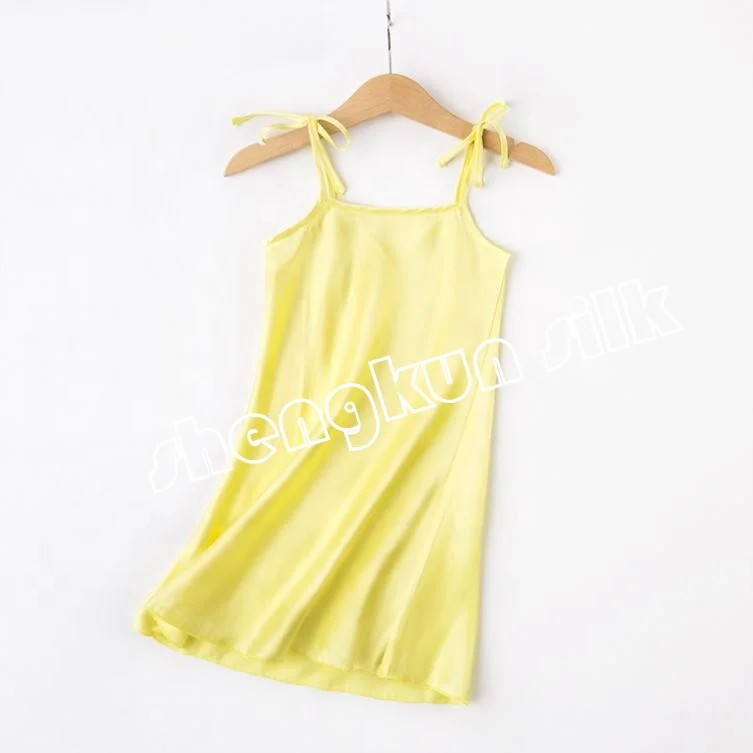 Silk Kids Long Sleeve Silk Comfort Pajamas Set Customized size Solid Color Sleep Wear Pyjamas