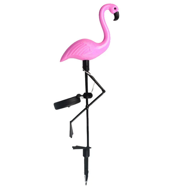 
2021 QLM128 Hot Sale Metal Outdoor Garden Decoration Stake Solar Led Light Flamingo 