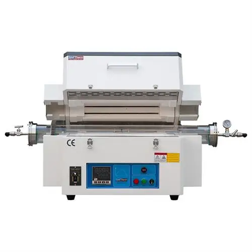 Лабораторная электрическая печь 1100c 1700c, горизонтальная кварцевая трубка, вакуумная трубка