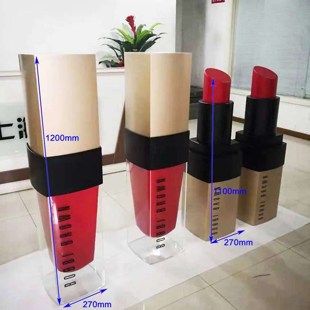 Super large cosmetic display props simulation lipstick statue resin lipstick art sculpture