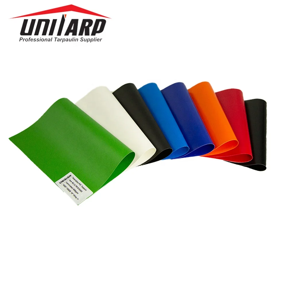 Unitarp 650 750 850 gsm 100% polyester Waterproof Heavy Duty Bache orange PVC Tarpaulin