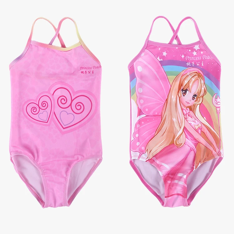 New Product 2021 Factory Supplier Comfortable Little Girls Pink Swimsuits For Kids