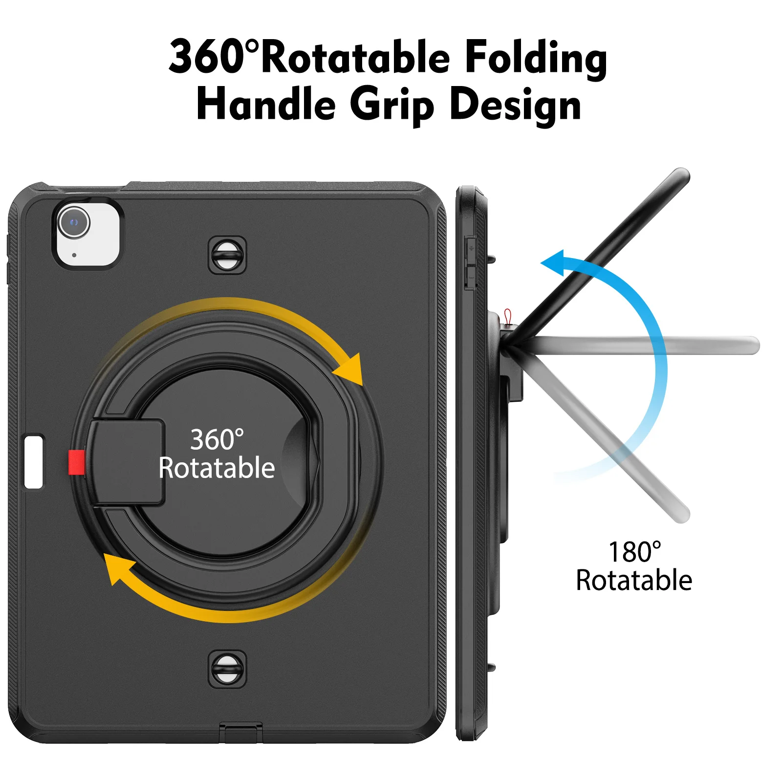 Новейшая модель; 360 Вращение ручной защиты от падения подставки силиконовый прочный планшетный ПК чехол для iPad Pro 11 2021