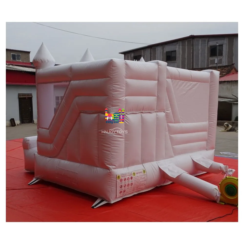 10x10ft 3 in 1 Mini Bouncy Castle White Combo Bounce House Slide with Front Netting