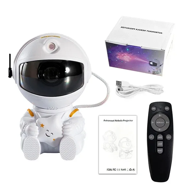 Astronaut Star Projector Star Projection Mode 360°Rotating Star Projector Galaxy Light USB Powered LED