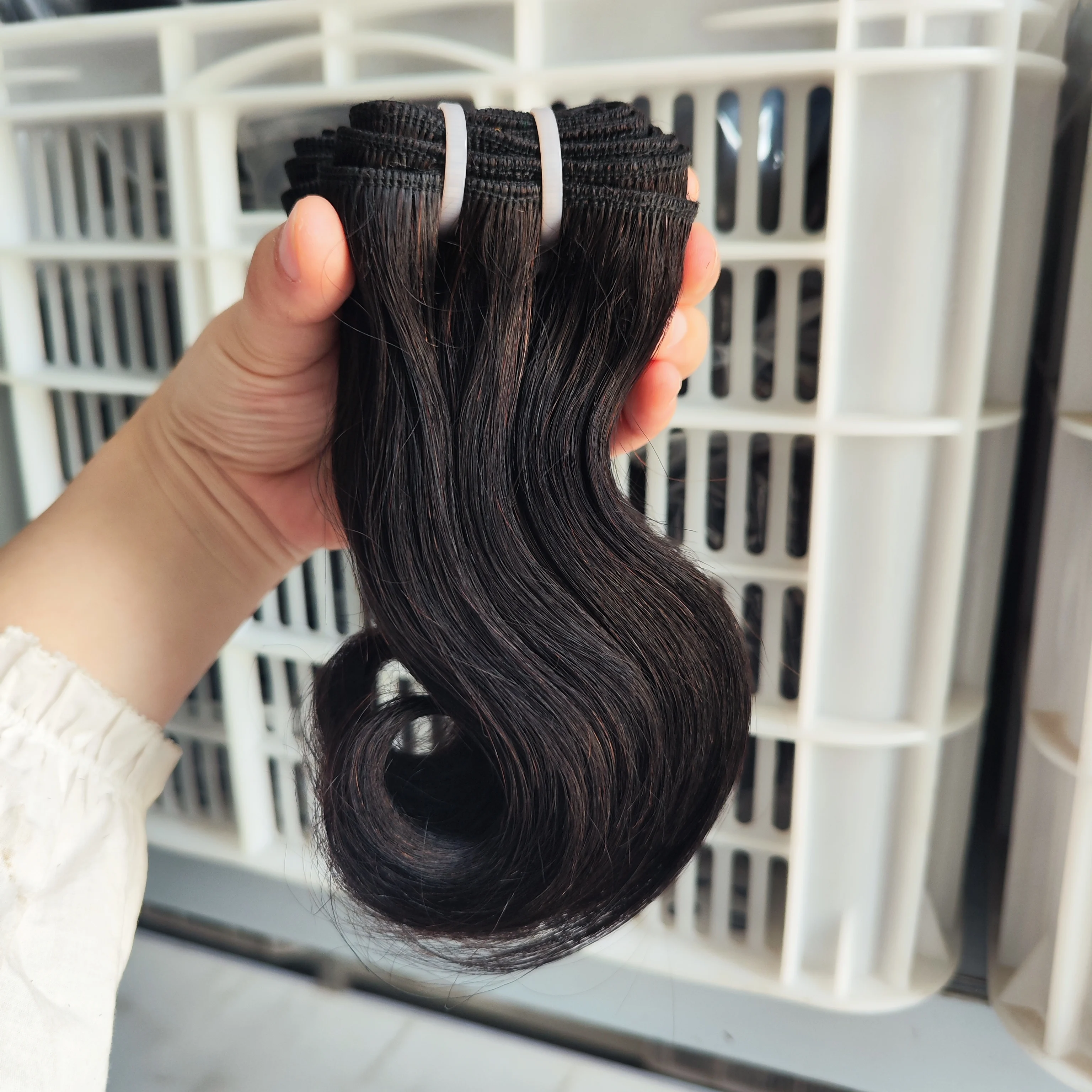 Cheap Wholesale 8 inch 50G Body Wave Unprocessed Cuticle Aligned Human Hair Bundles Peruvian Bundles Human Hair Extension
