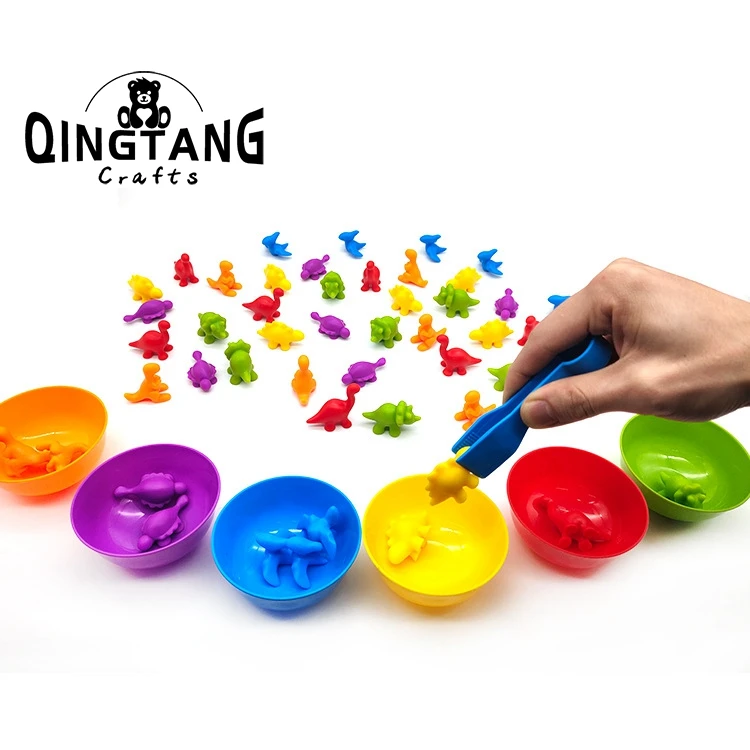 Educational Dinosaur counting toy math learning toy  color cognition