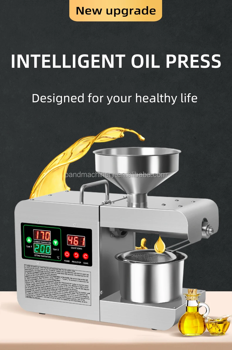 cold oil press with filter/small home olive sunflower oil press