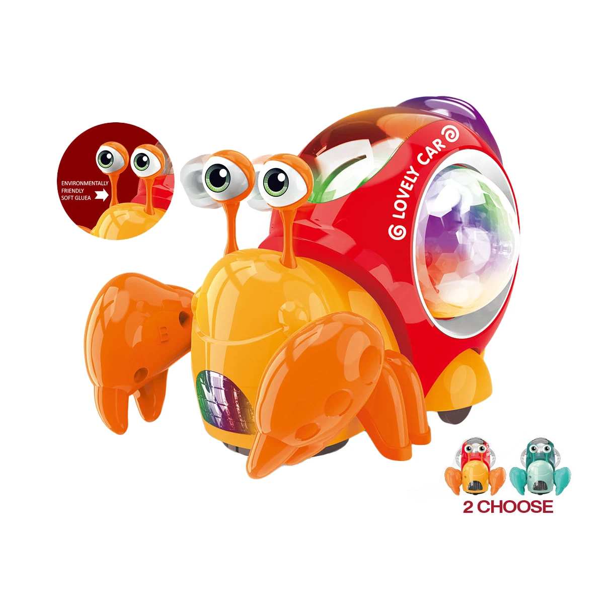Hot Cute Simulation Crawling Crab Electric Pet For Baby Toy With Colorful Flashing Musical Hermit Crab Toy