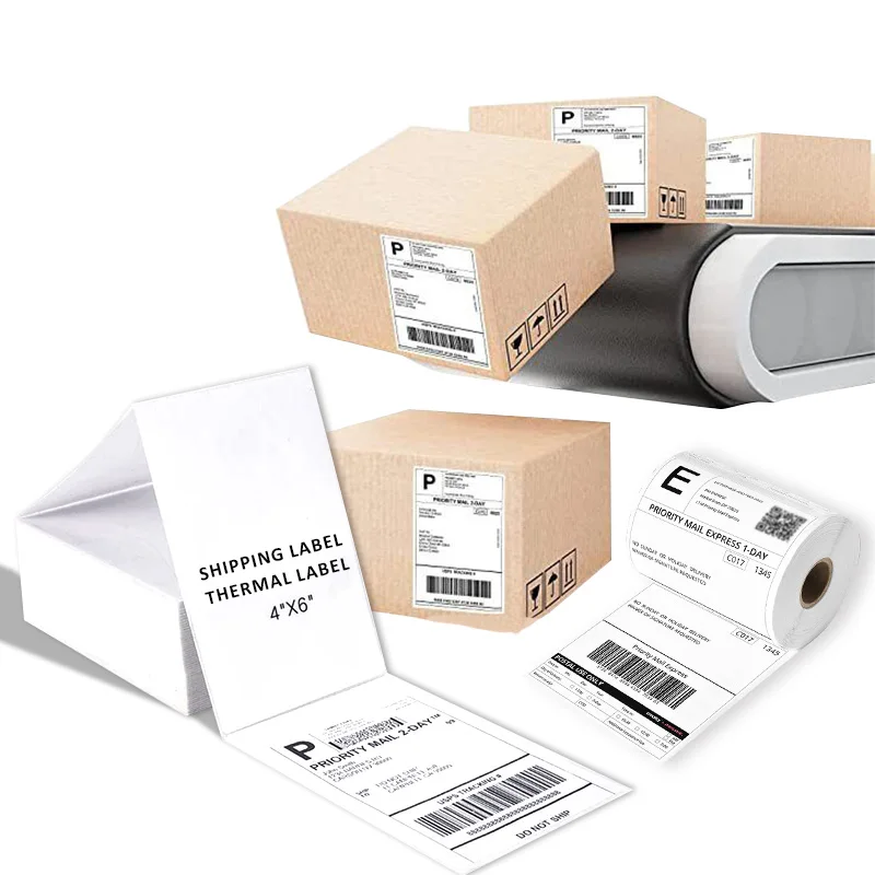 Wholesale Logo Label Sticker Custom Logo Label Print Waterproof Vinyl Logo Sheet Printing Custom 4x6 thermal labels