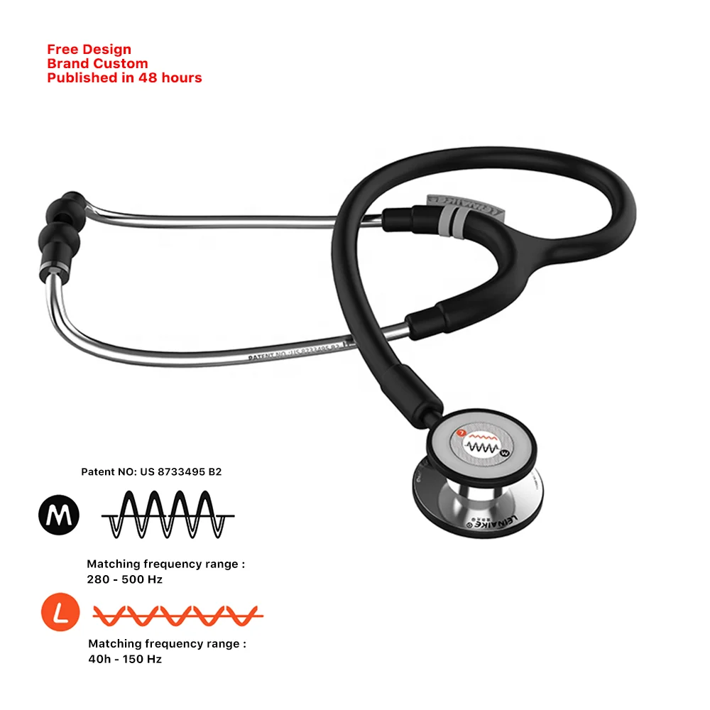 Provided Brand Custom Dual Frequency Noise Reduction Deluxe Double Head Professionnel Best Stethoscope
