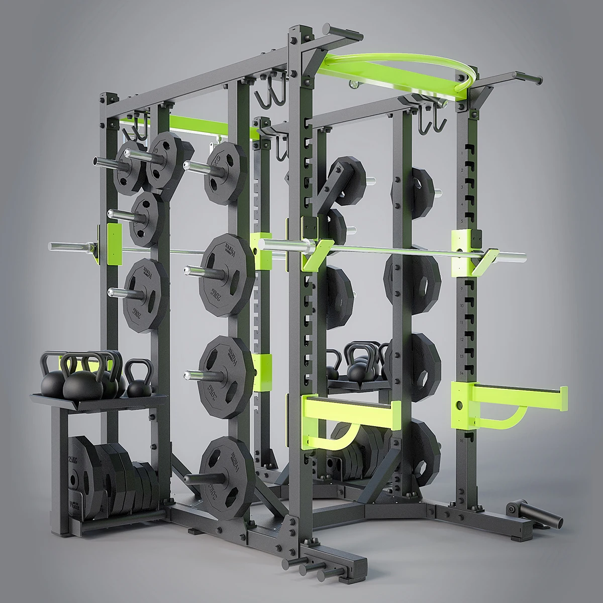 Power Rack Cage Gym Titn Fray Multipower Squat Combo Ningbo Lifting Folding Home Strength Attachment Commercial Bench Press