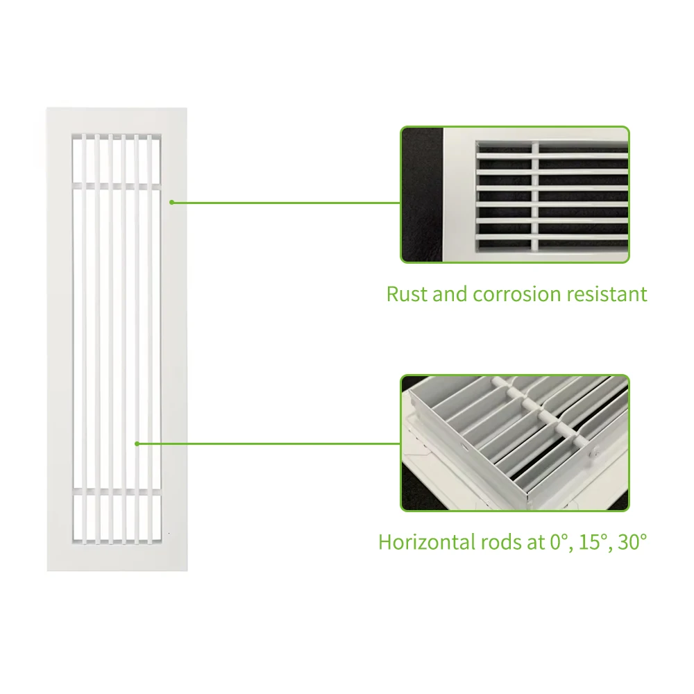 Lakeso Customized size aluminum Air Conditioning linear bar grille Air Register for Ceiling Walls