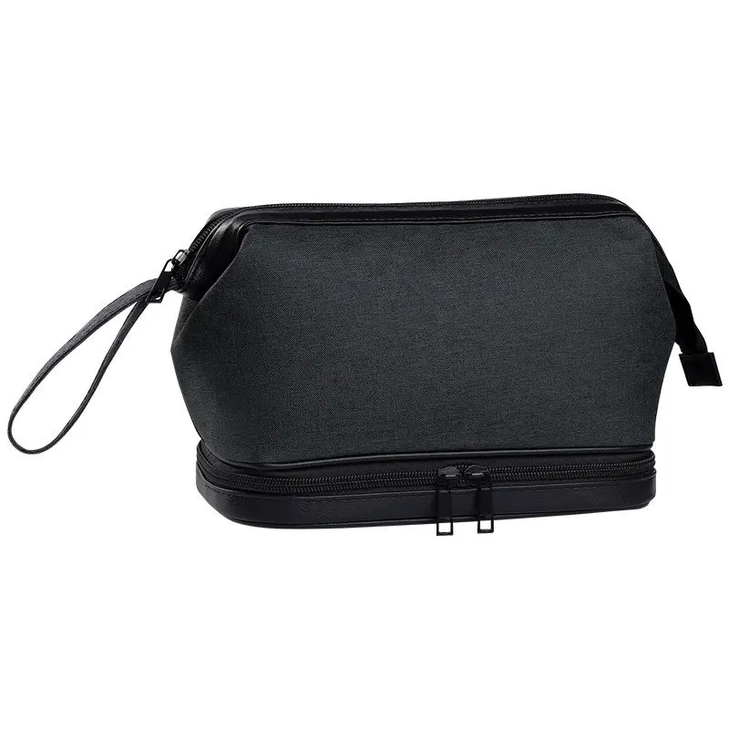 Wholesale Mens Black Waterproof Travel Washing Cosmetic Toiletry Bag For Men Women