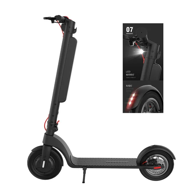 
high quality 45Km 100Kg 36V 10Ah folding LCD display LED light X8 waterproof mobility electric scooter for adult 
