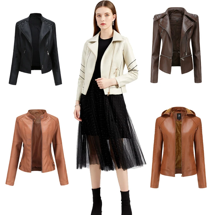 Новое поступление 2023 женская кожаная куртка роскошная