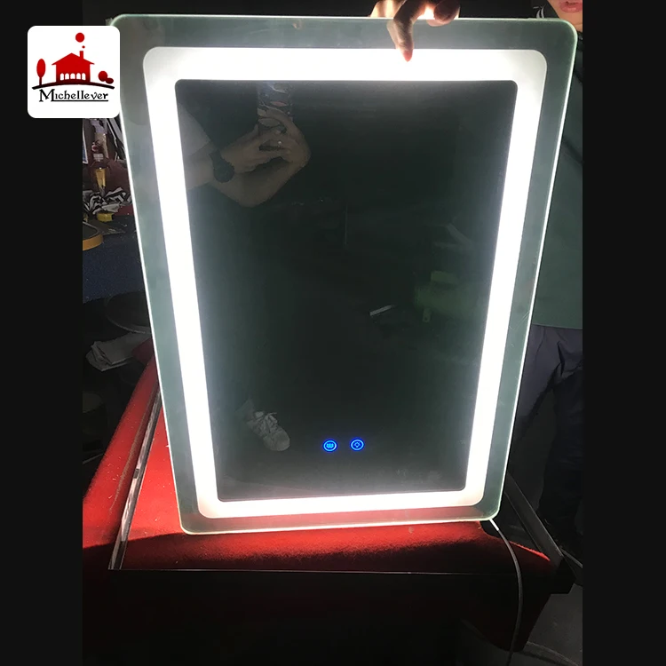 
in stock fast delivery high end backlit vanity led anti fog shower mirror backlit bathroom barber shop mirrors with led lights 
