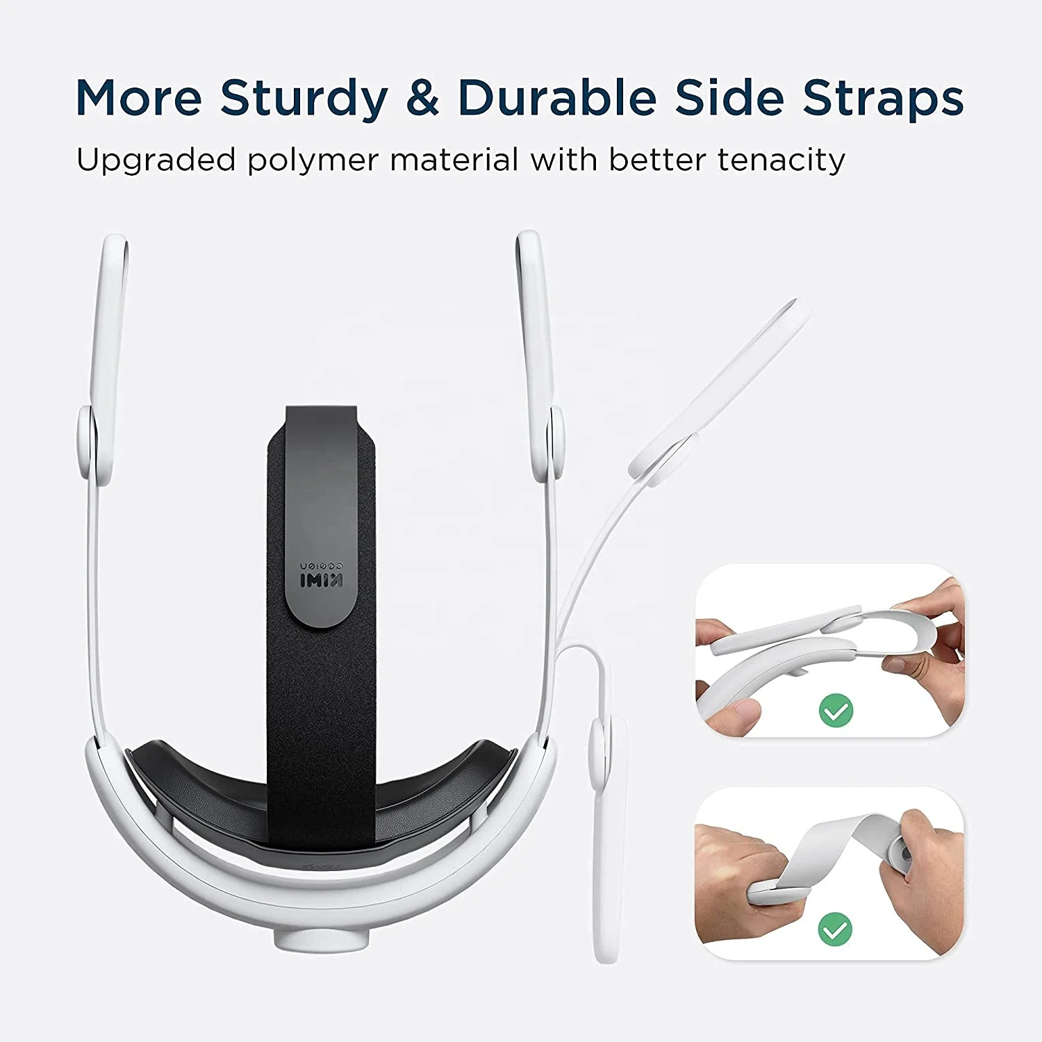 KIWI design adjustable, replacement Elite Strap With 3 in 1 Battery Strap for Oculus Quest 2 VR Accessories