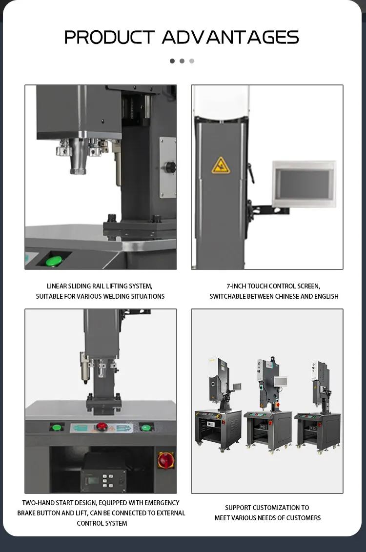 Plastic Gun Forming Making Sealing Roller Ribbon Slitting Parts Vacuum Ultrasonic Welding Machine