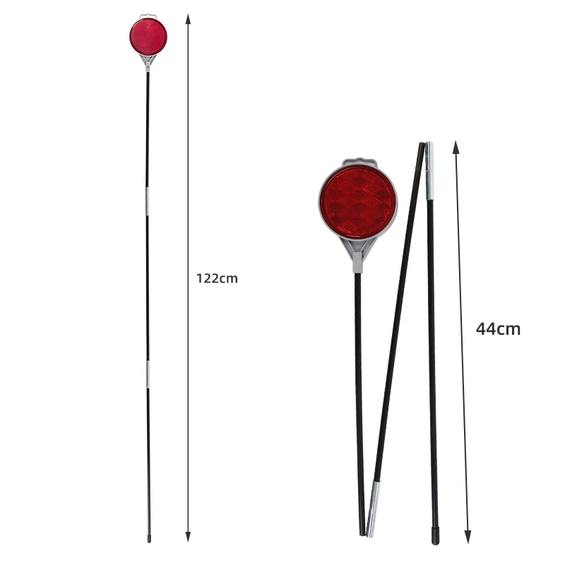 48 inch High Visible Reflective Driveway Markers Metal Driveway Reflectors for Road Property Line Yard Snow Plowing