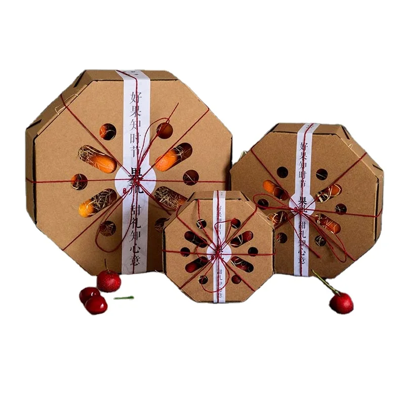 
High quality Customized Logo Elegant Corrugated Paper Gift Box Fruit Box 