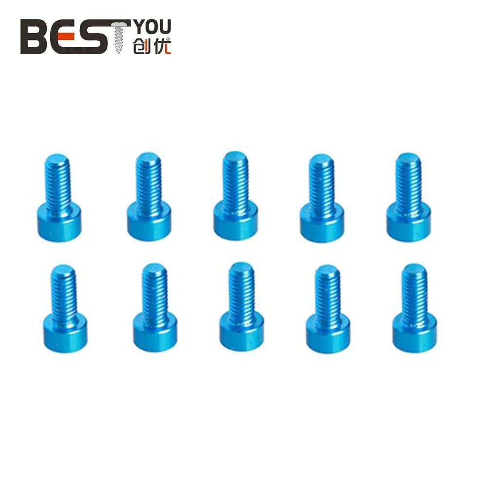 Wholesale Custom Socket Head Cap M3 Colourful Anodized Aluminum Screw