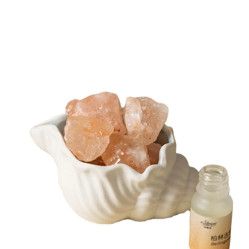 Home Office Use Aromatherapy Passive Essential Oil Stone Diffuser Set With Raw Crystals and Healing Stones