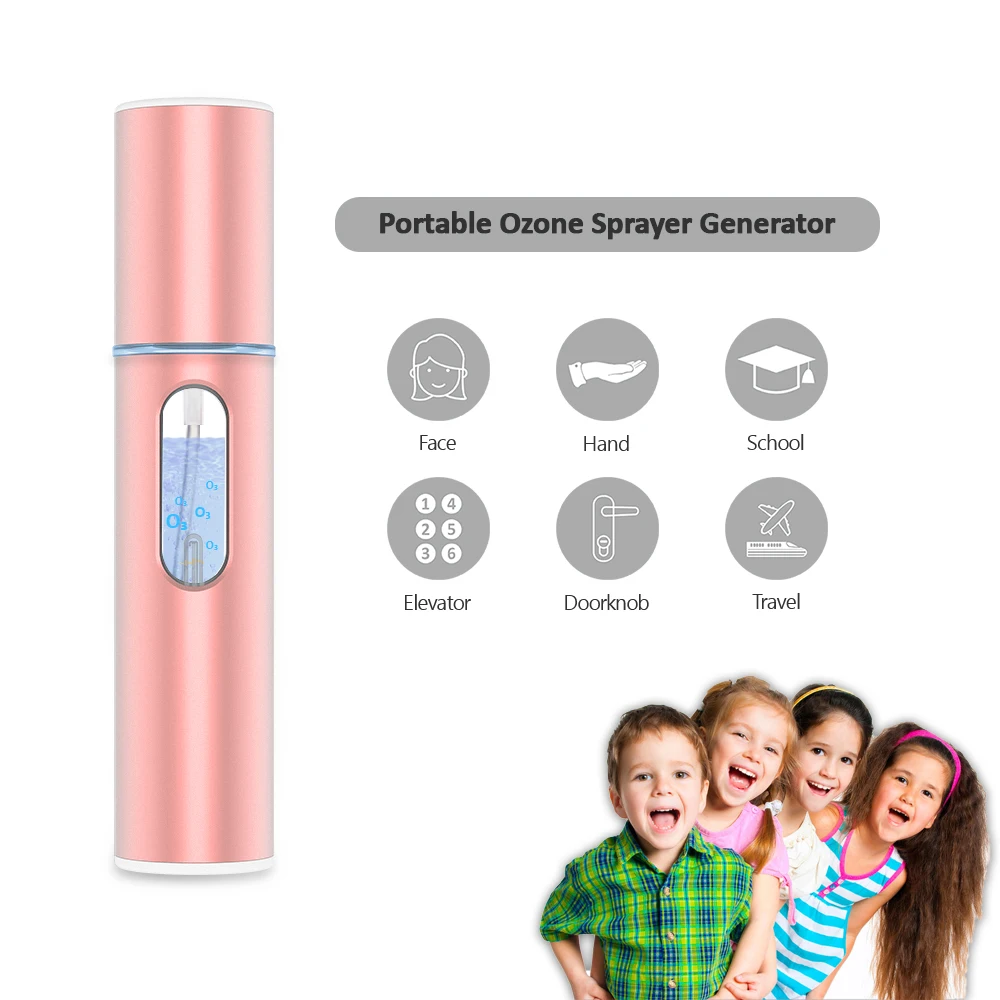 mini portable O3 sterilize dissolved ozone  generate hypochlorous acid ozone generator spray bottle