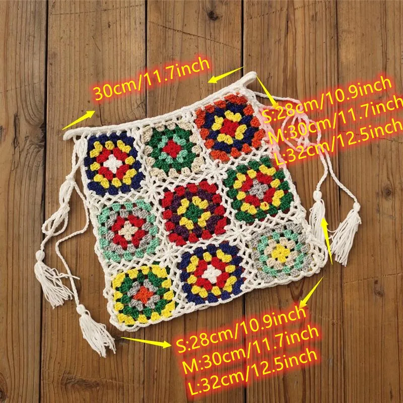 2024 New Colorful Handmade Beach Clothes Bikini Cover Up Hand Crochet Bikini Swim Mini Skirt Luxury Embroidered Bikini Cover Up