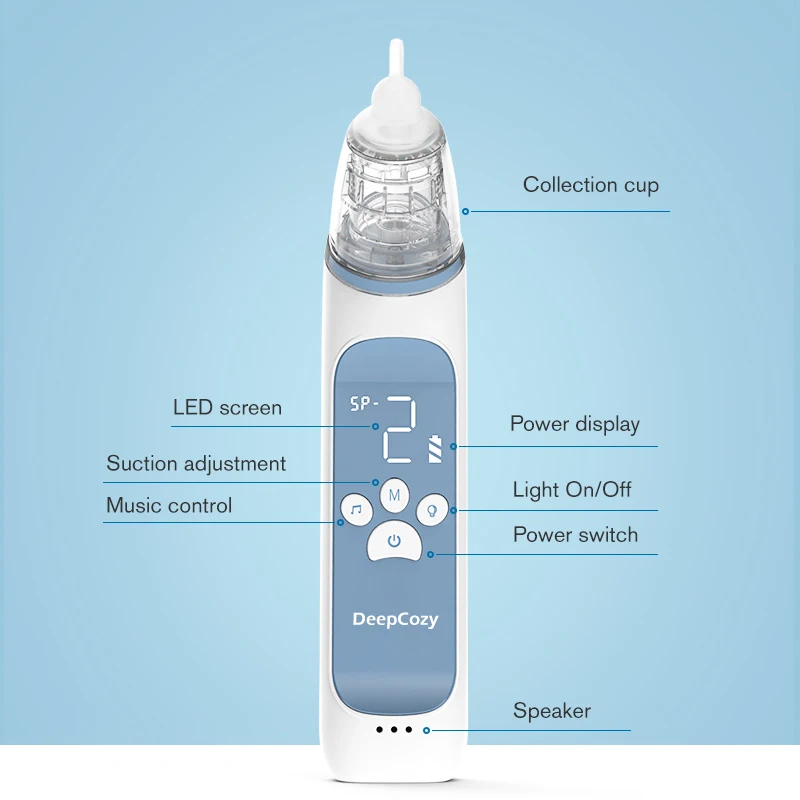 wholesale baby nose vacuum cleaner pump 68Kps strong nose booger sucker electric nasal aspirator for adult children