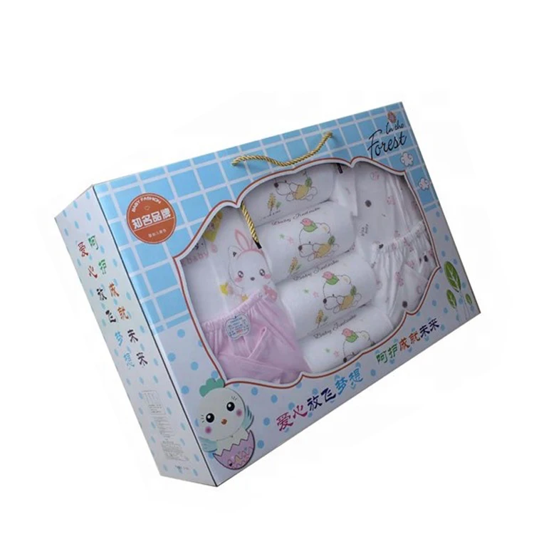 Custom High Quality Rigid Underwear Corrugated Packaging Box Clothing Shipping Box With PVC Windows