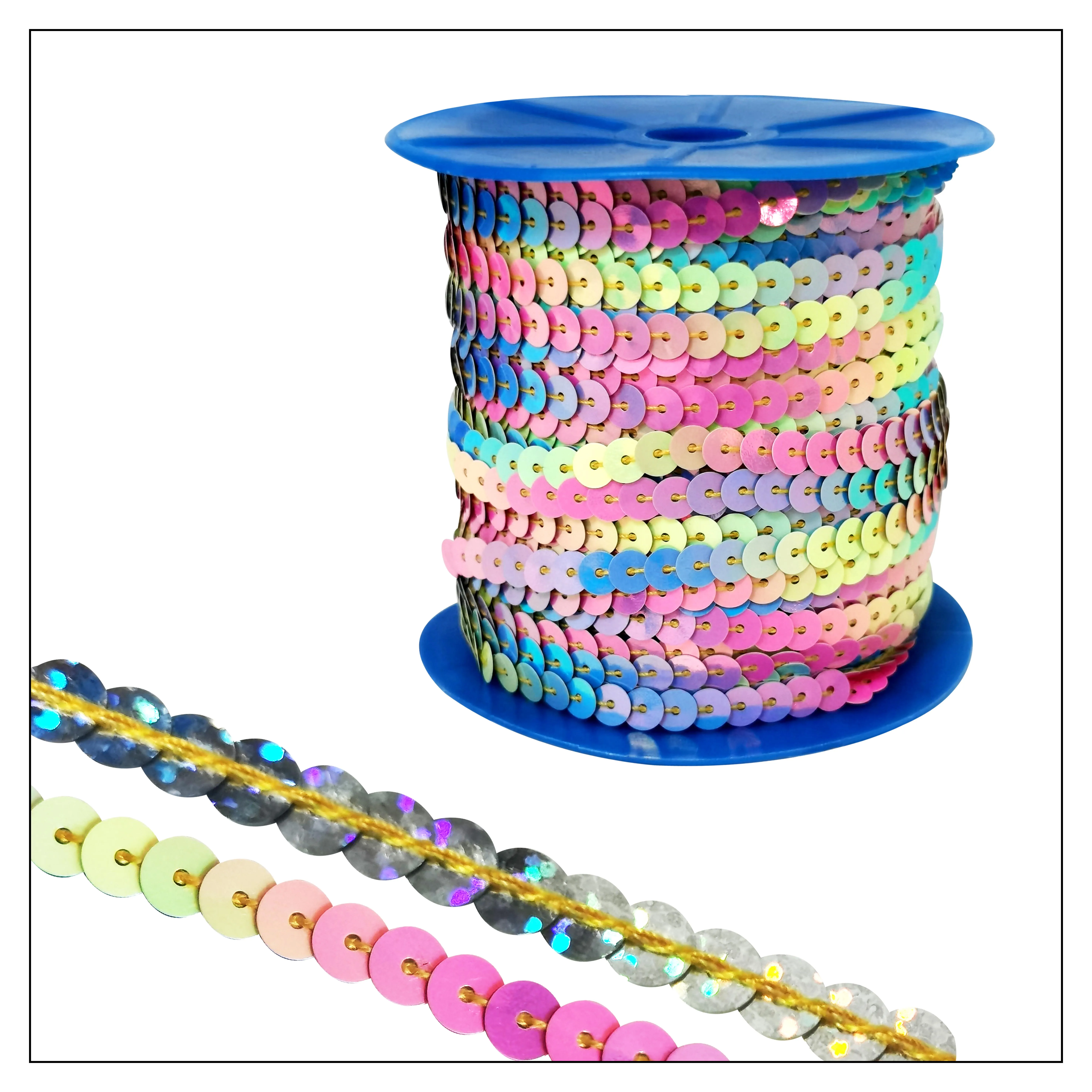 Новое поступление, блестки 6 мм, плоские, радужные, с блестками, блестками, шнурки для платья