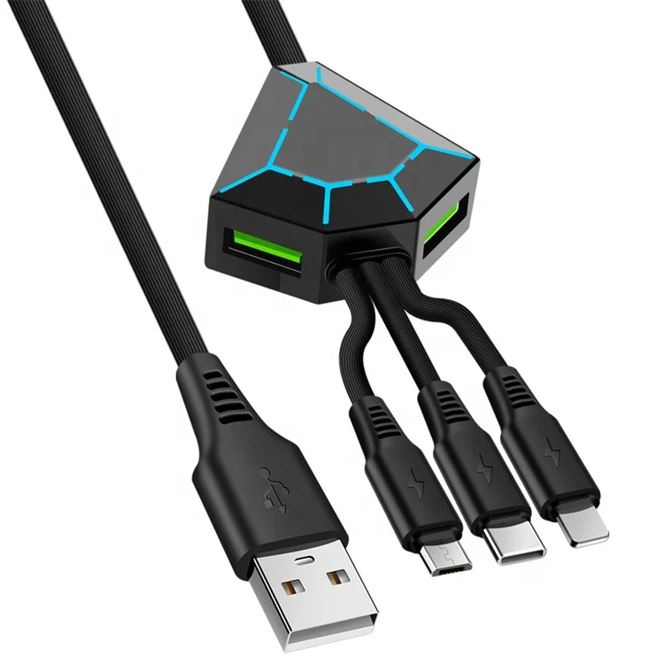 5 in 1 Multifunctional USB Expansion Dual USB Ports Fast Charging Data Cable And U Disk Mobile Phone Charging Splitter