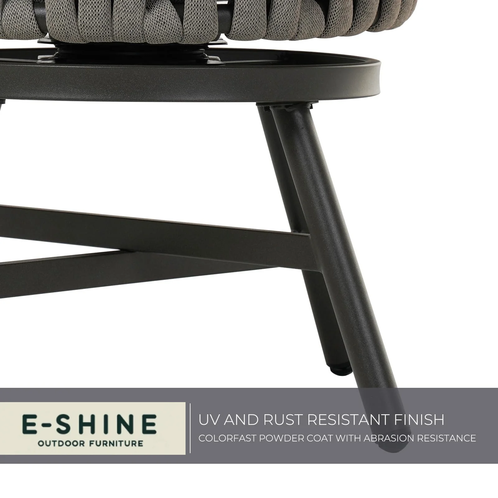 Bistro Chair Set of 3 Rattan Armchairs with Cushions and Round Side Table All-Weather Wicker for Garden Backyard Balcony